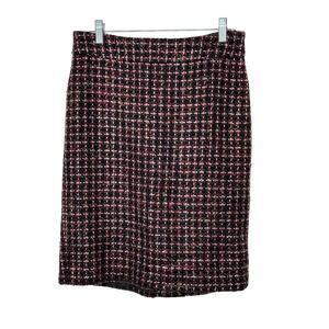 Elegant Tweed Skirt - Pink and Black